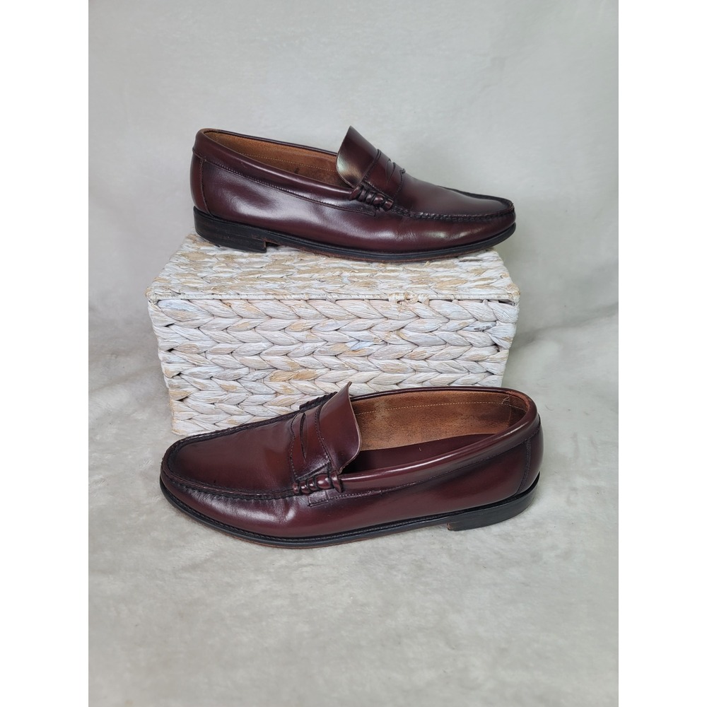 Florsheim Imperial Mens Burgundy Leather Penny Loafers Size 11.5 C Narrow Career